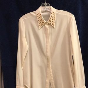 Cream silk blouse
